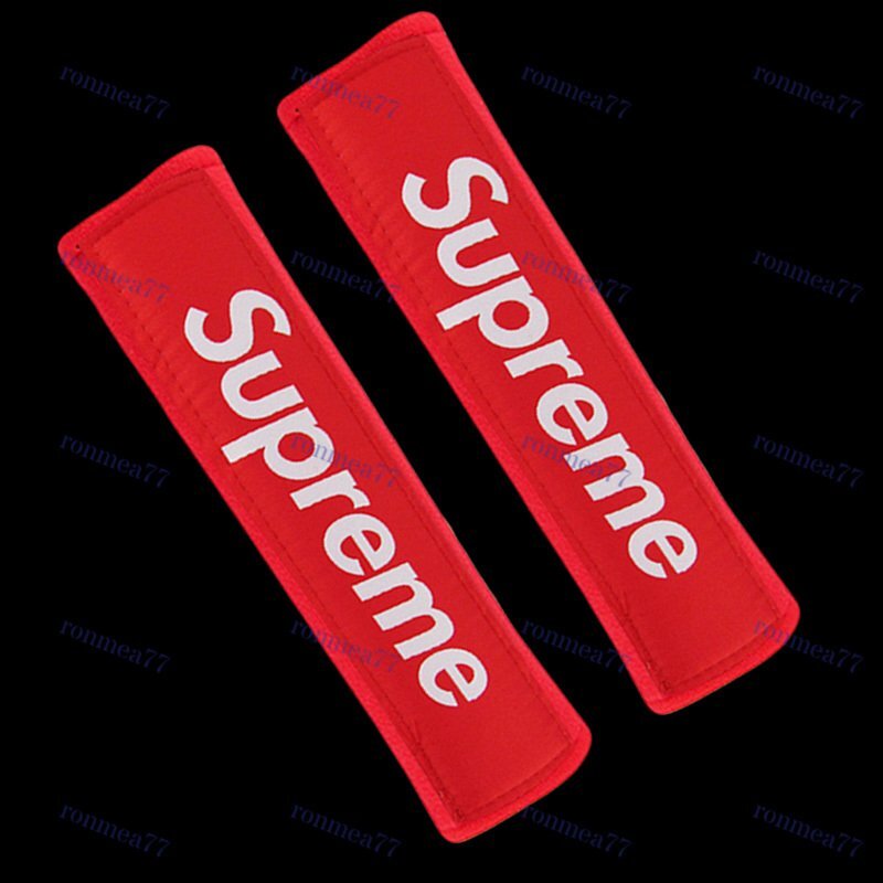 X2 Brand New Red Soft Touch Fabric Seat Belt Cover Shoulder Pad Cushion VIP