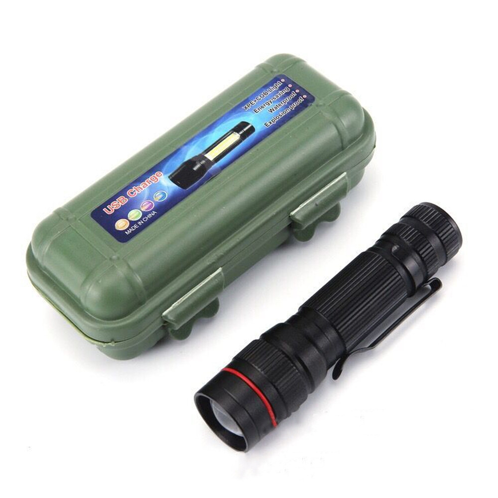 35000000 lumens Small LED Mini Flashlight Pocket Super Bright Torch Rechargeable