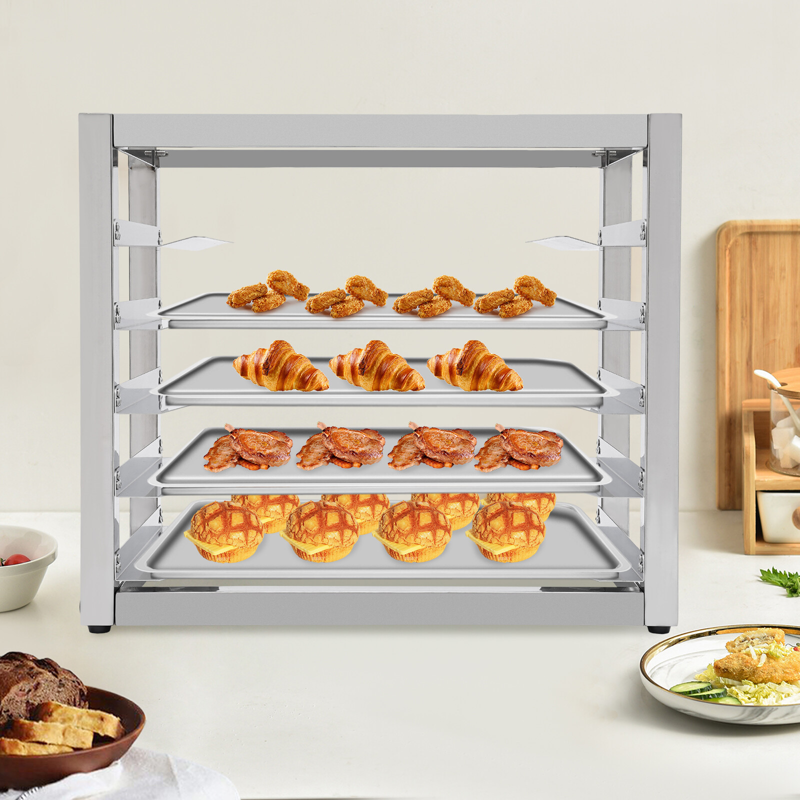 6 tire End Load Half Height Bakery Bun Dough Baking Sheet Pan Rack Commercial