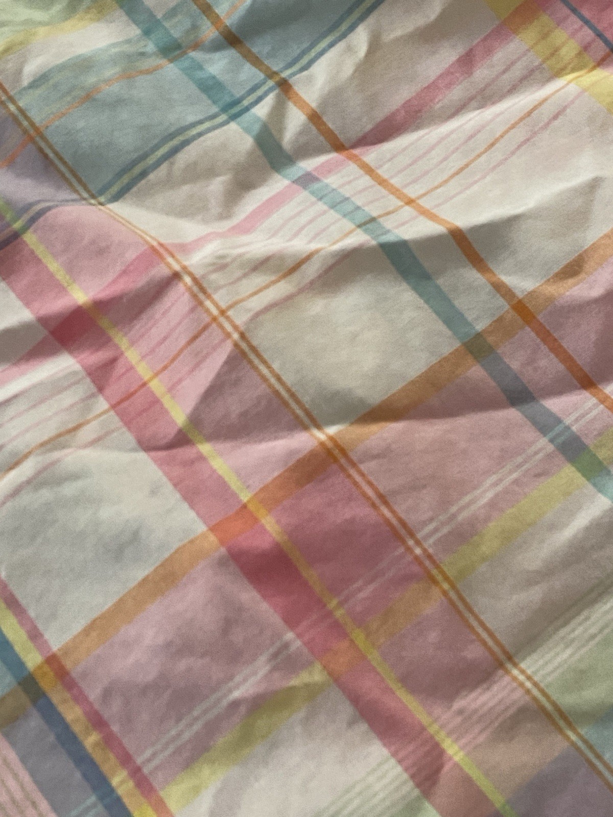 Pottery Barn Teen Plaid QUEEN Fitted Sheet TWIN XL Pink PB TEEN