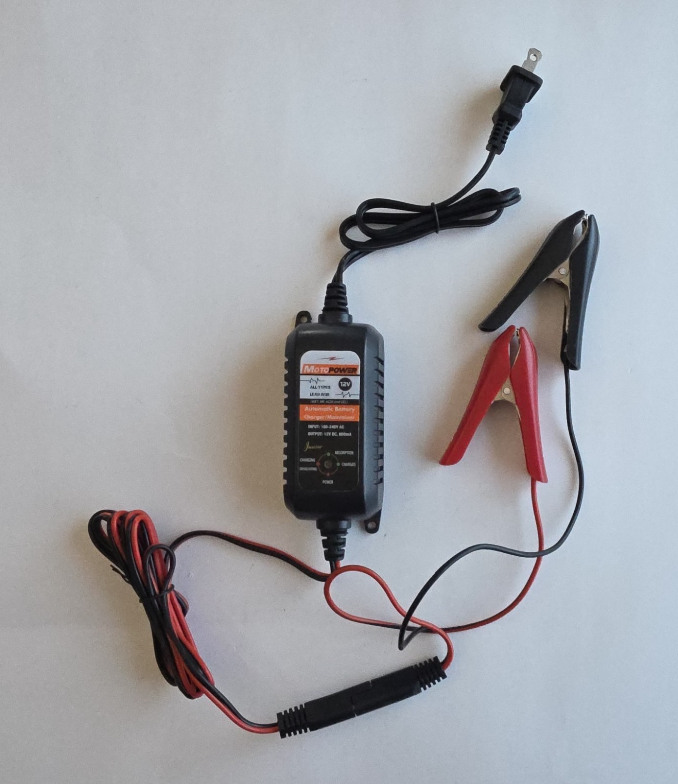 Car Auto Motorcycle Battery Charger Float Trickle Tender Maintainer 12V 800mA