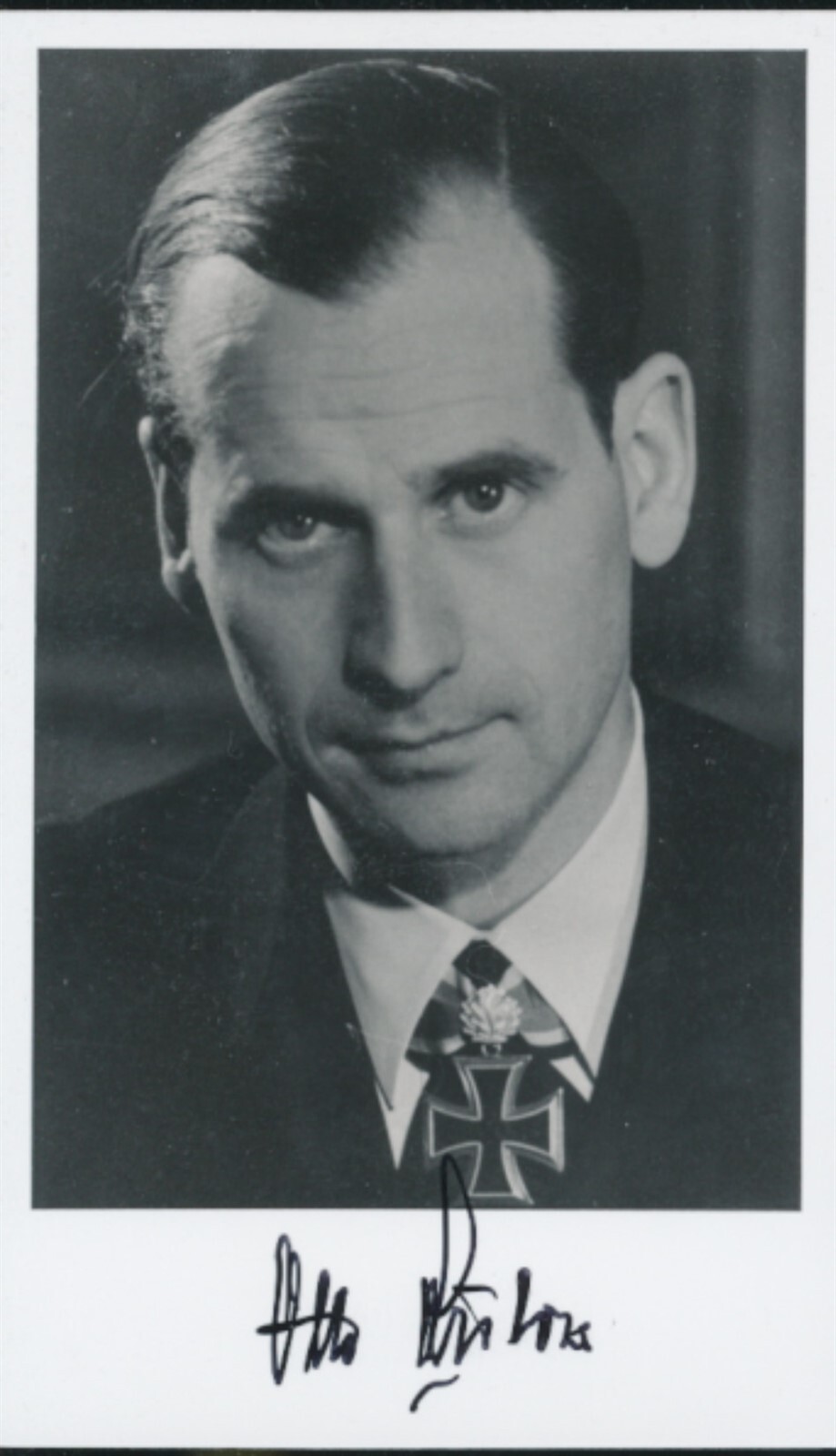Otto vonBulow signed photo. U-Boat Cpt U-3. U-404. Oakleaves winner...