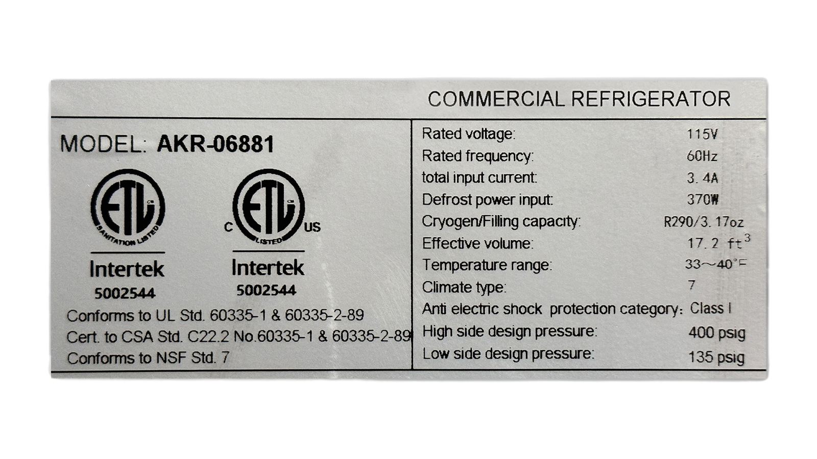 Commercial Reach-In Refrigerator Solid Door 27" Stainless Steel Restaurant