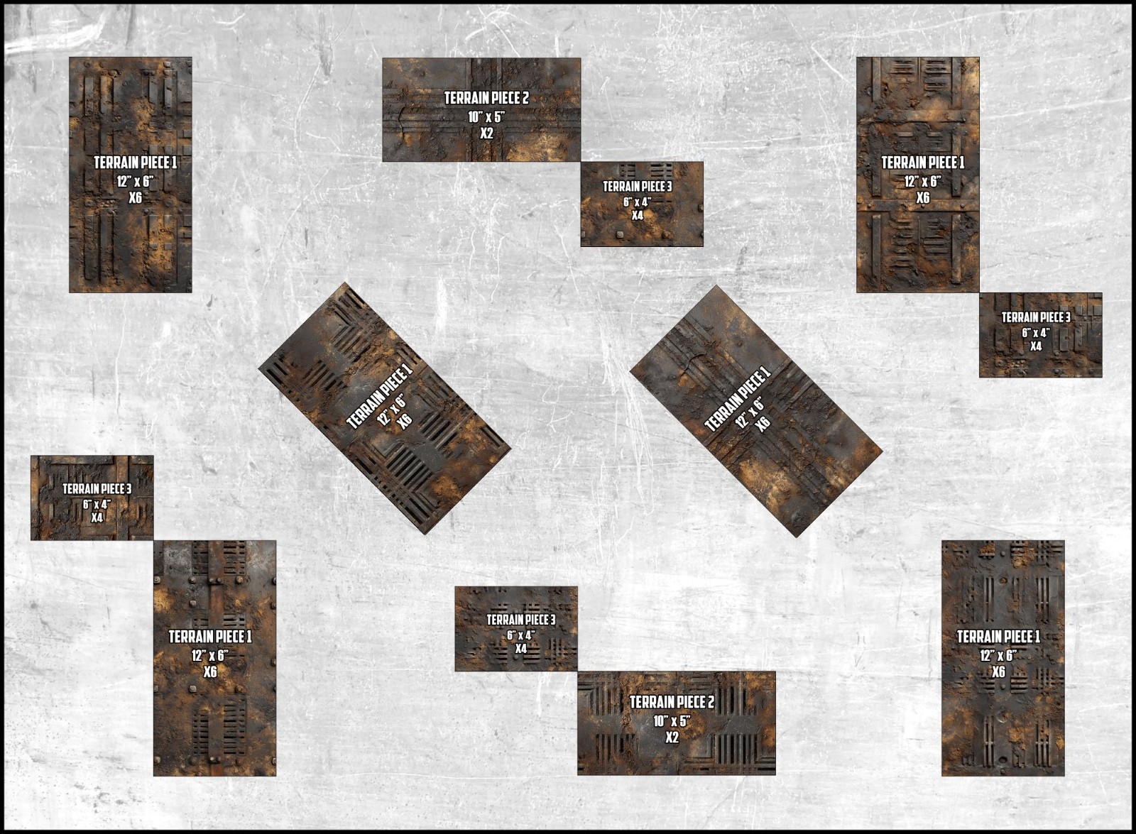 Neoprene Terrain Mats - Rotiron - Compatible w/ Warhammer 40K