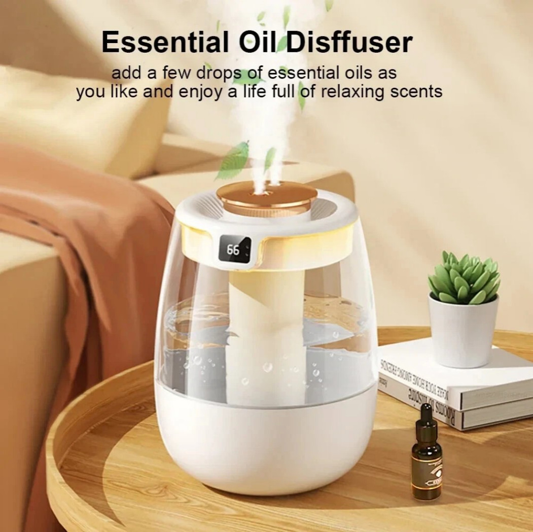 1.35L Humidifiers Ultrasonic Warm&Cool Mist LED Humidifier Top Fill For Bedroom