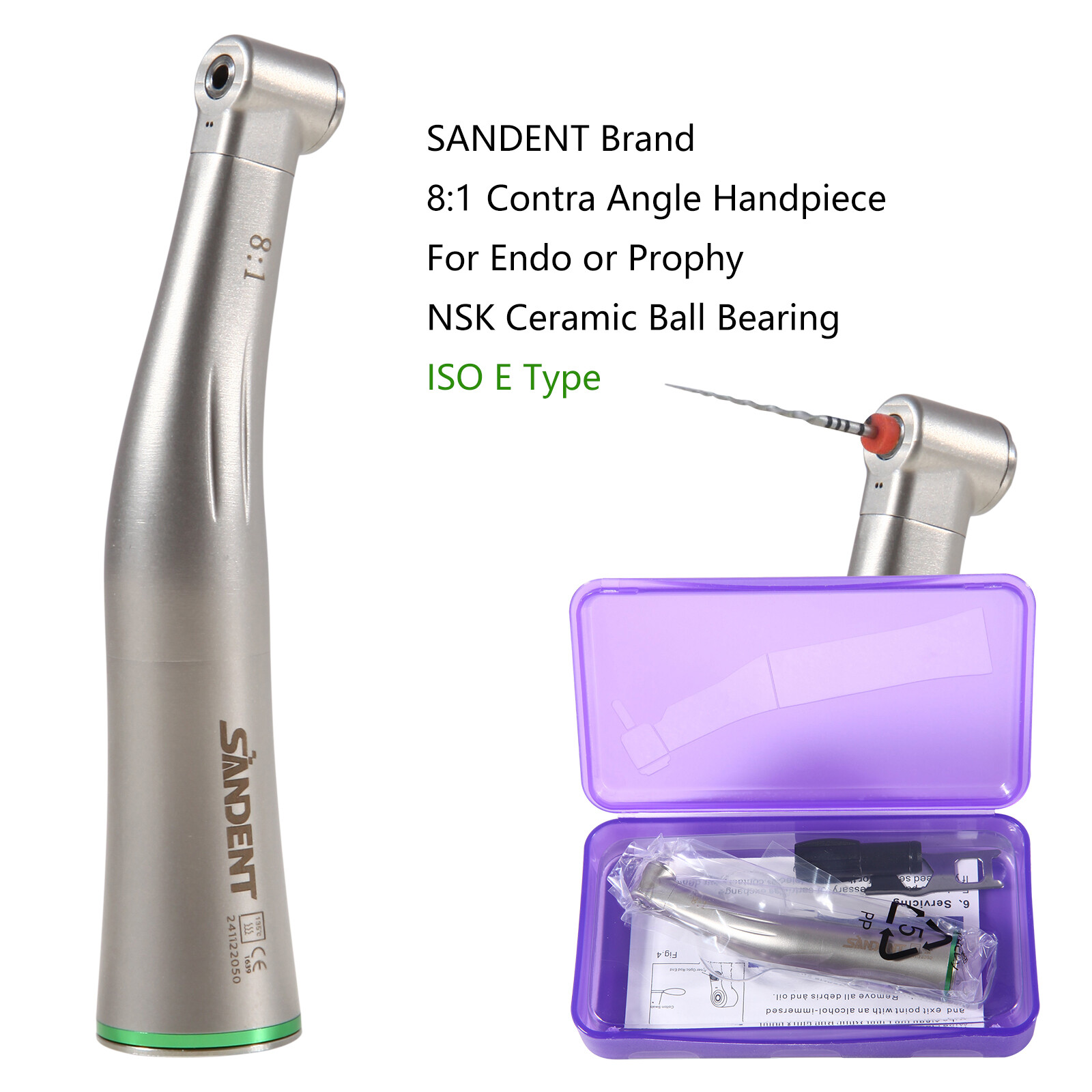 Dental 8:1 Endo Handpiece Endodontic Contra Angle Mini Attachement SybronEndo ty