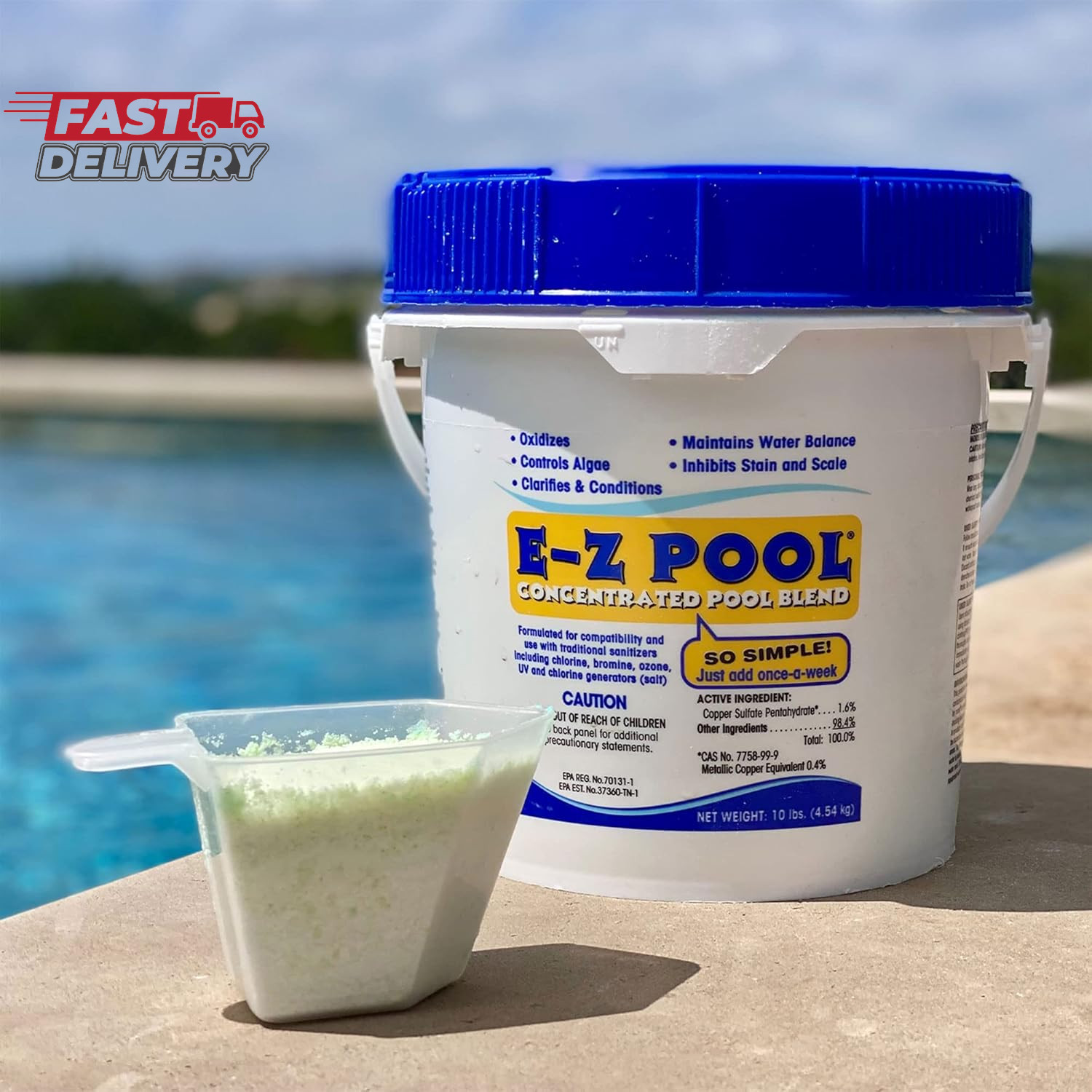 E-Z Pool Weekly All in 1 Concentrated Outdoor Swimming Pool Care Solution Blend