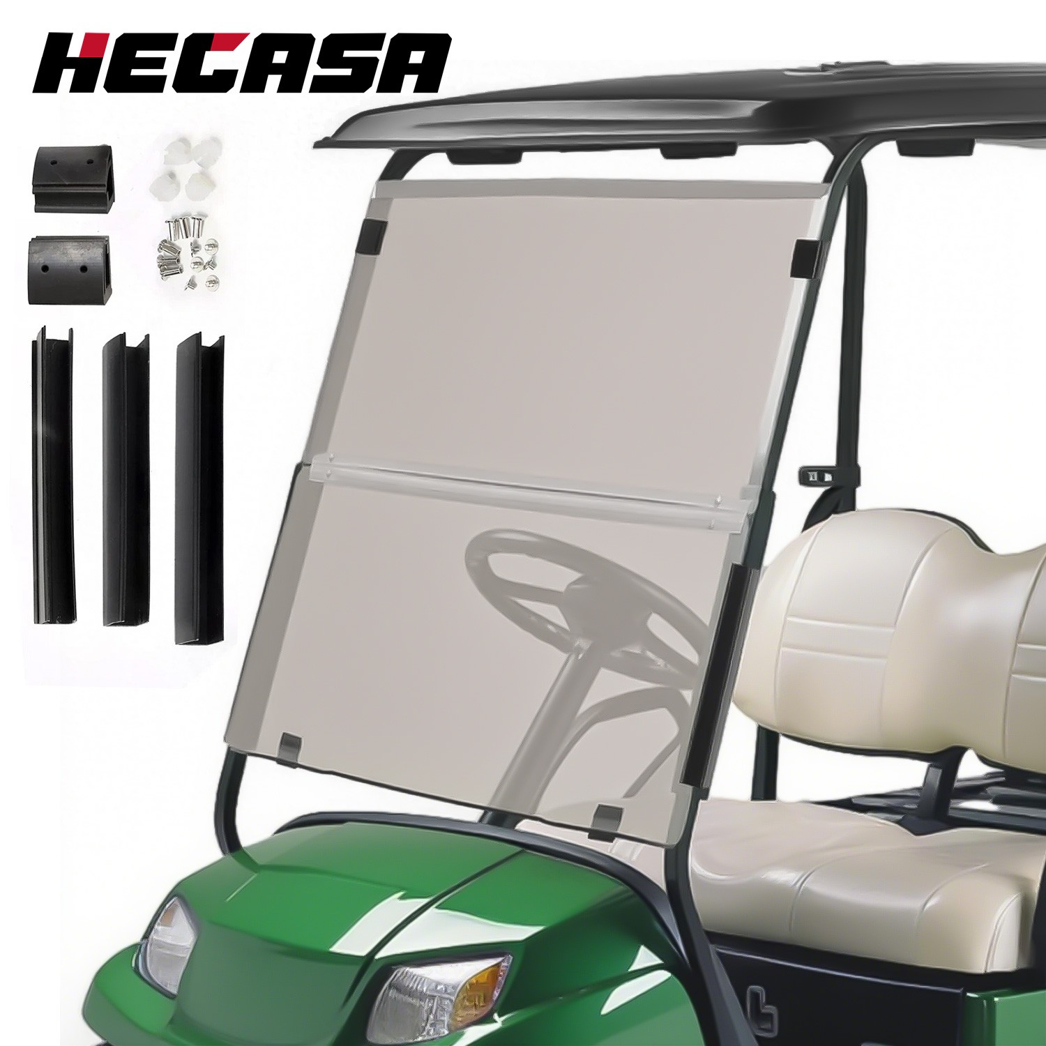 For Yamaha G22 2003-2006 Golf Cart Foldable Tinted Windshield Windscreen