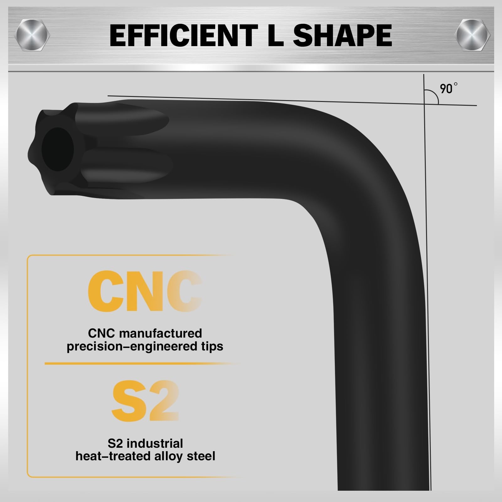 ELEAD 11Piece Torx Star Allen Wrench Set with Extension Bar, T10T50 Long Arm ...