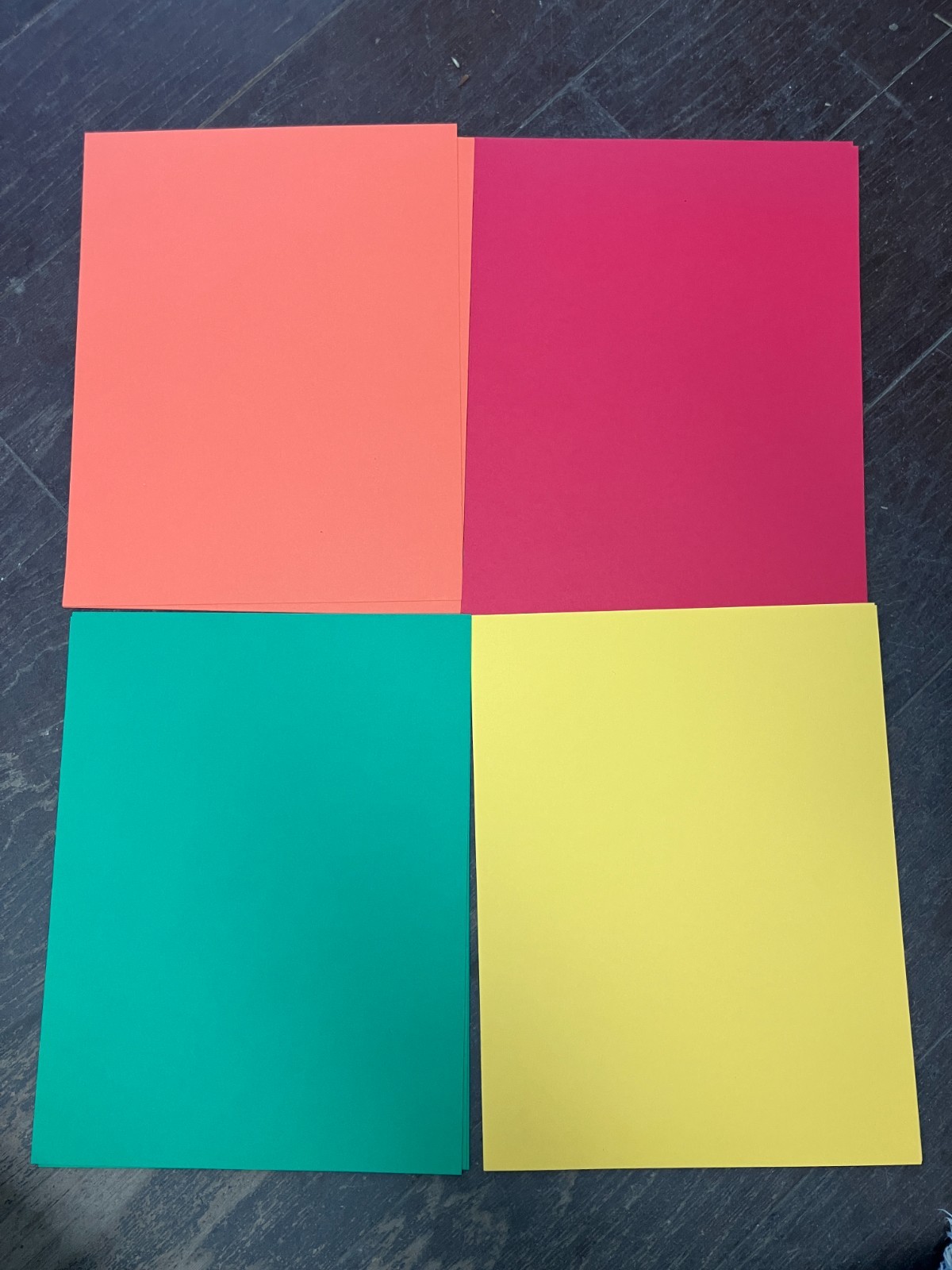 8.5x11 Multiple Colors Cardstock Paper Scrapbooking 24 Colors 75 Pcs