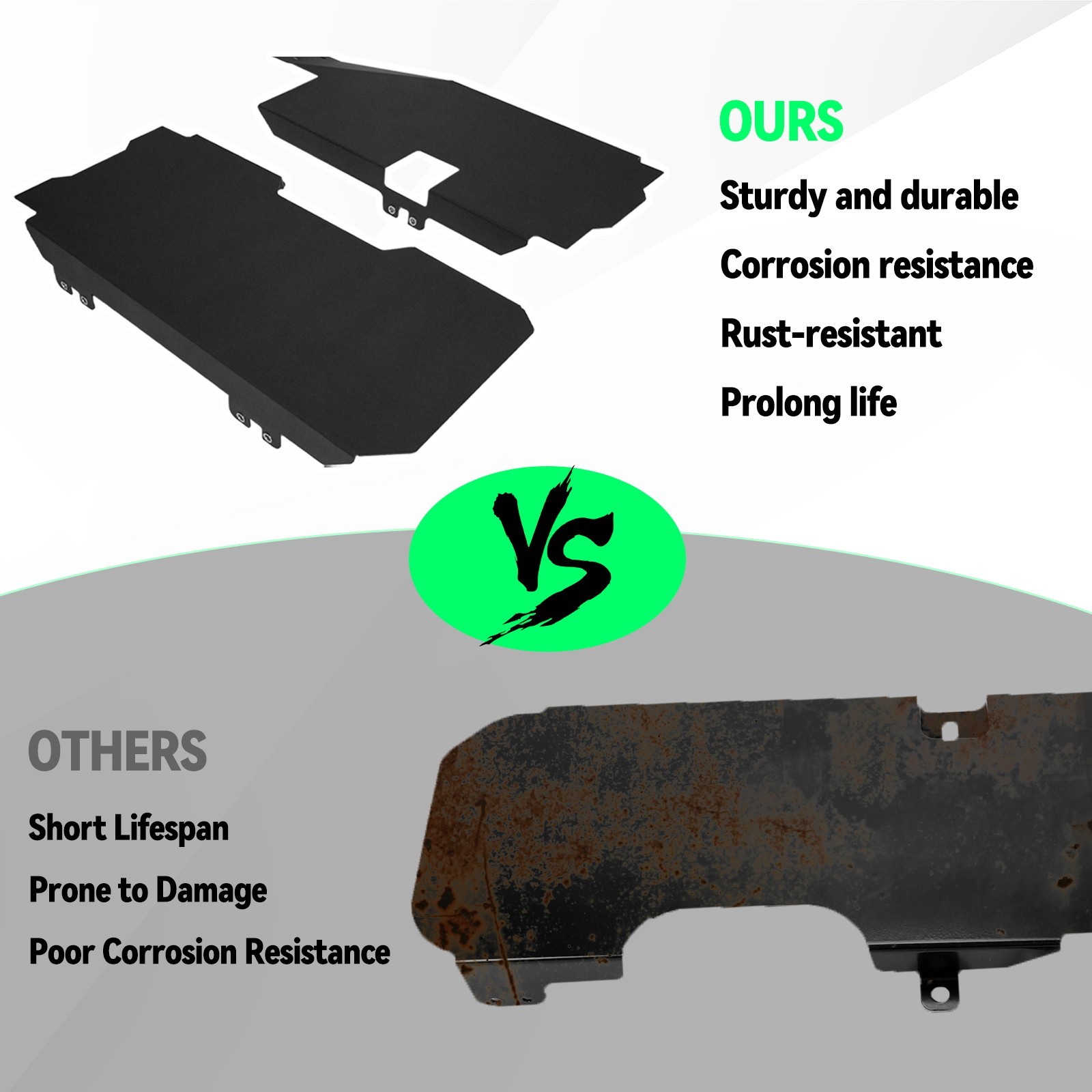 New Gas Tank Skid Plate Fuel Tank For 2007-2018 Jeep Wrangler JK 4WD 4Door Steel