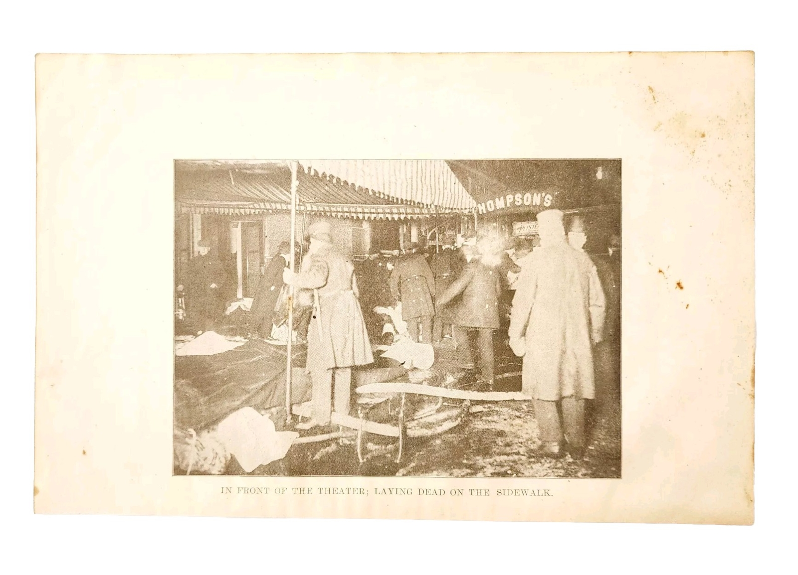 1904 The Dead Laying On Sidewalk Chicago Iroquois Theater Fire Disaster DWNN5