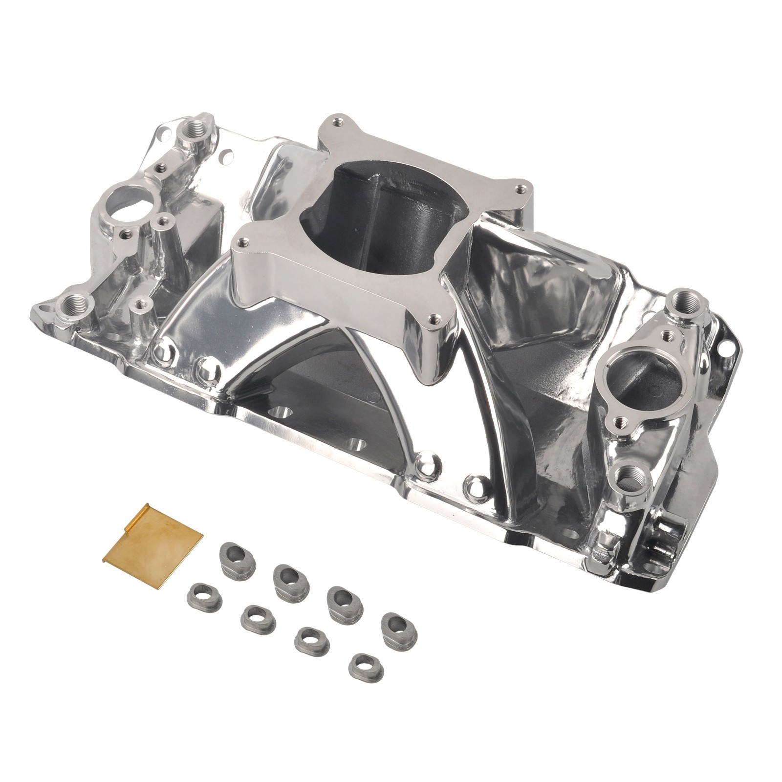 For 1957-95 Small Block Chevy SBC 350 400 Polished Single Plane Intake Manifold