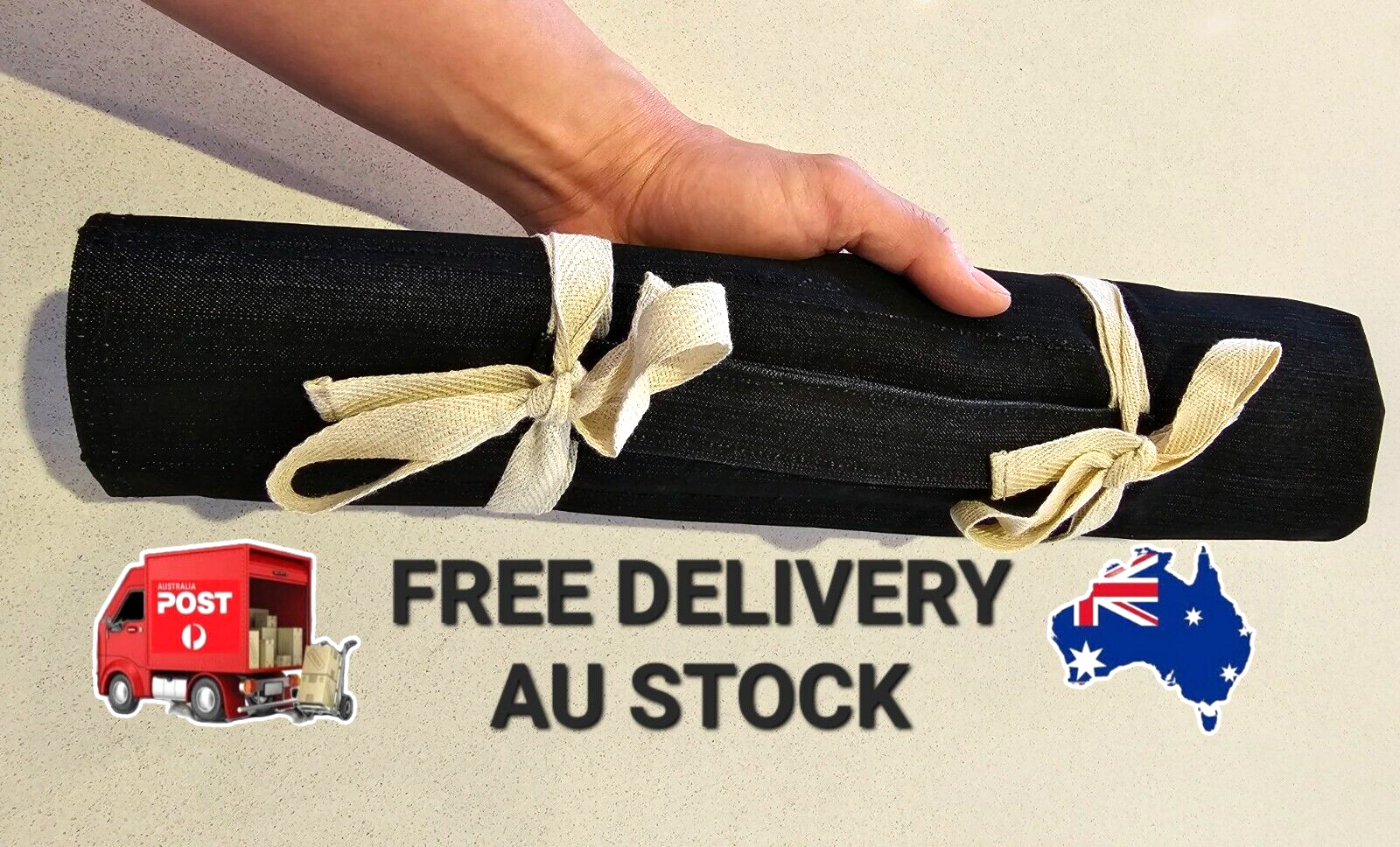 Handmade CHEF KNIVES WRAP BAG 9 Pockets - WASHABLE, LIGHTWEIGHT, DURABLE