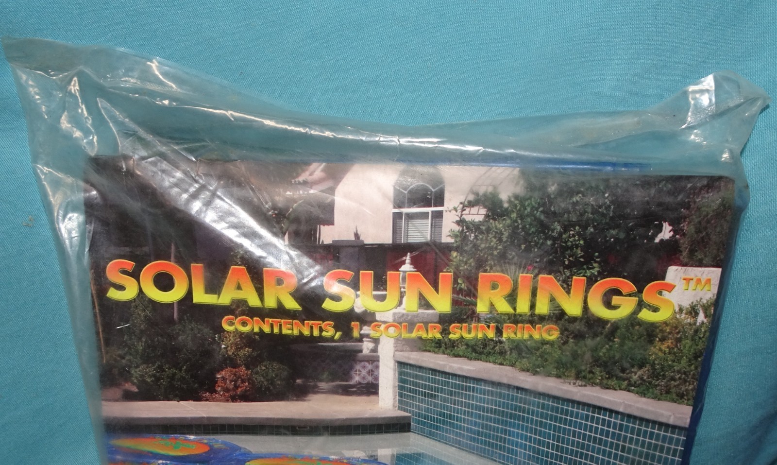 NEW IN PACKAGE Solar Sun Rings with Palm Tree Design – 1 Round Solar Pool Cover