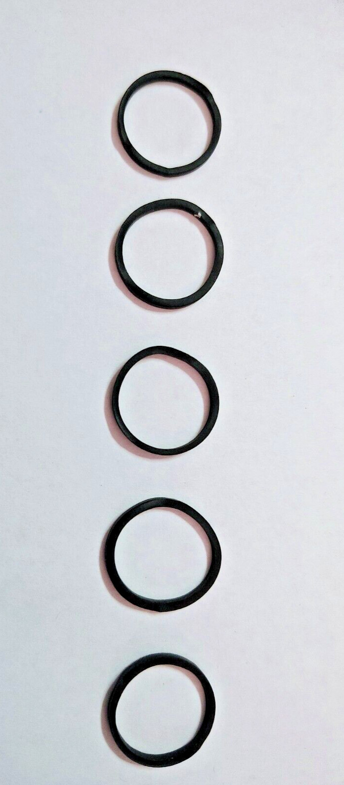 Five (5) 15mm Square Audio / Video Replacement Belts - (CD/DVD/MD/Cassette)