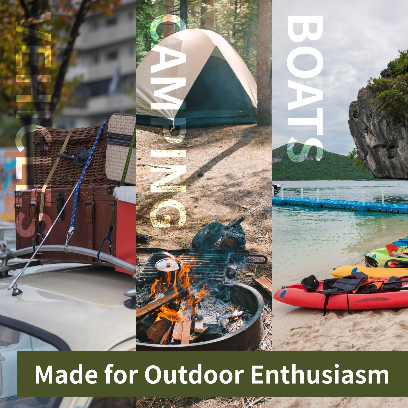 48" Bungee Cords with Aluminum Hooks, Heavy Duty Elastic Bungie Straps-4PACK