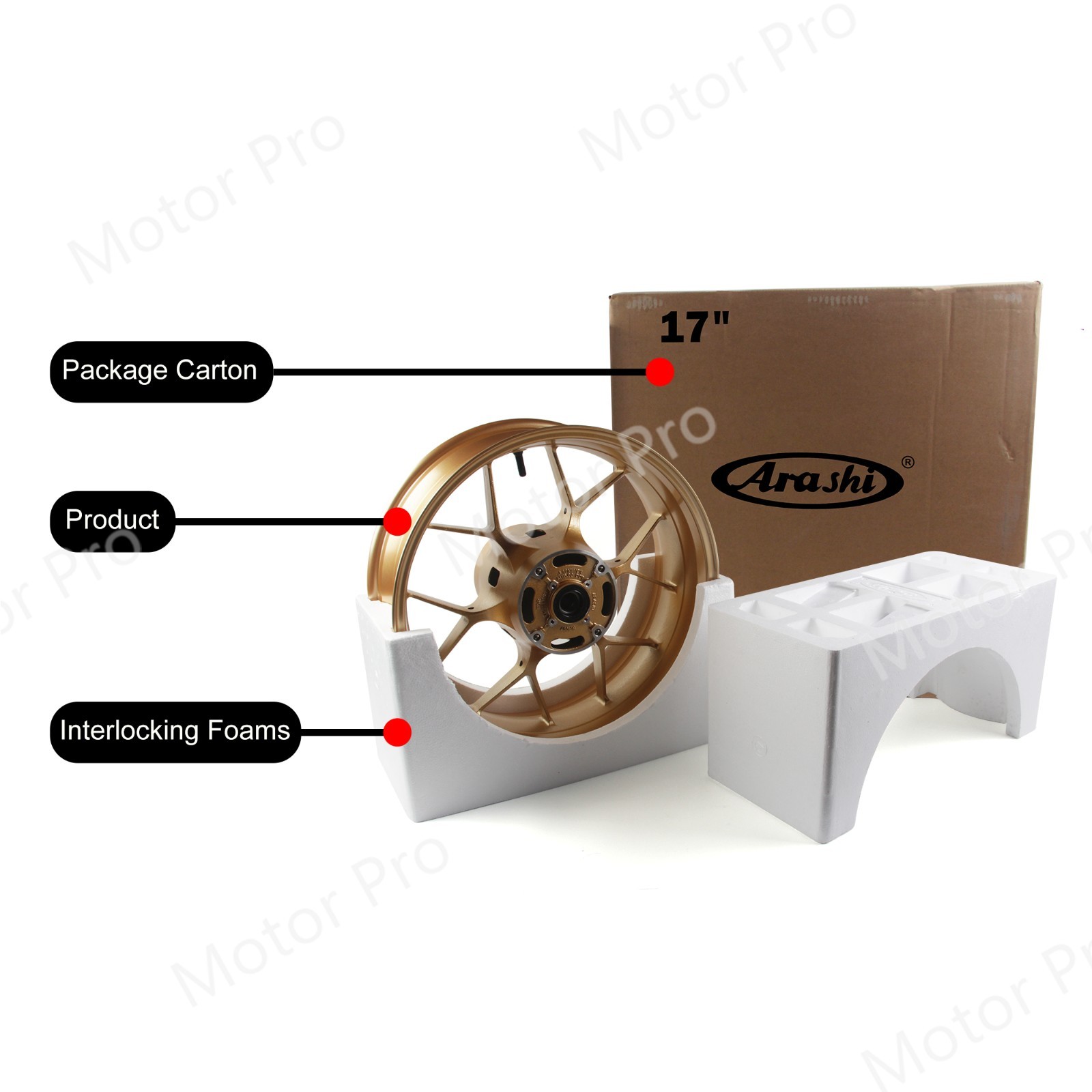 17"x3"/4" Tubeless Front Rear Wheels Rims For Kawasaki Ninja 500 Z500 2024 2025