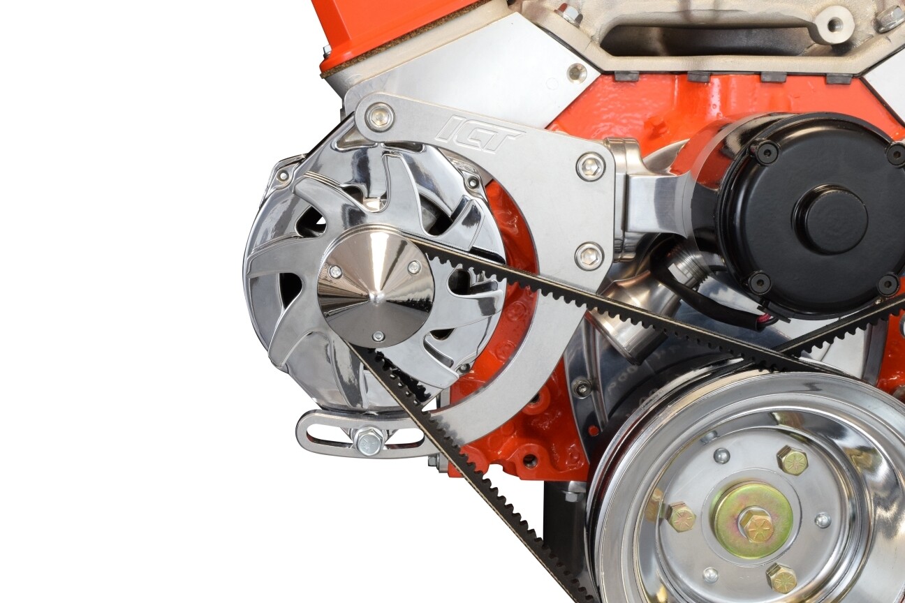 SBC Alternator & Power Steering Pump Accessory Drive Brackets Kit for Electri...