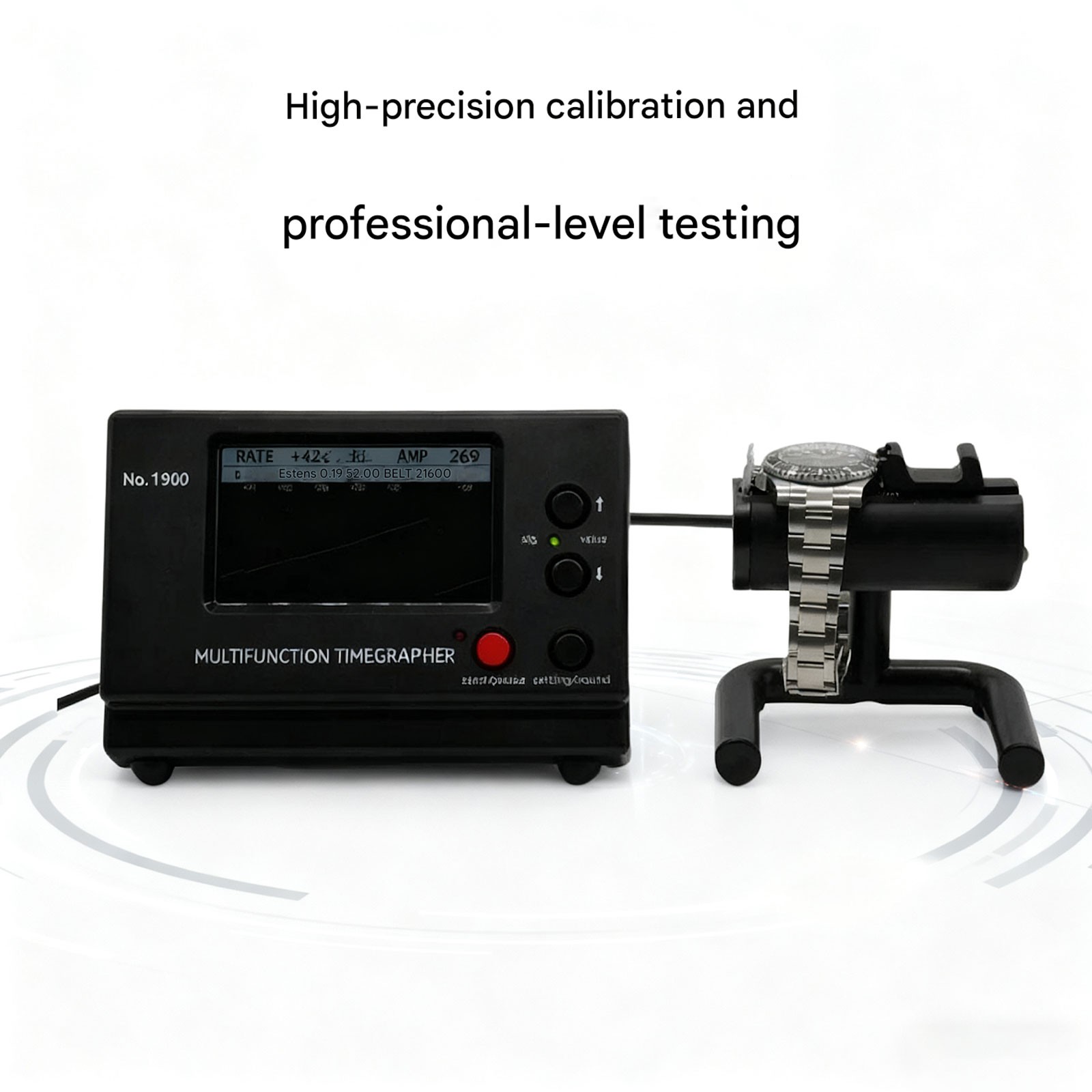 Weishi No.1900 Timegrapher Mechanical Watch Timing Machine Multifunction Black