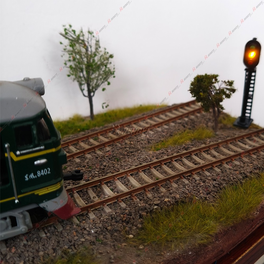 3PCS 2.75inch Model Railway HO Scale 1:87 Signals Black Signal Lights Lamps US