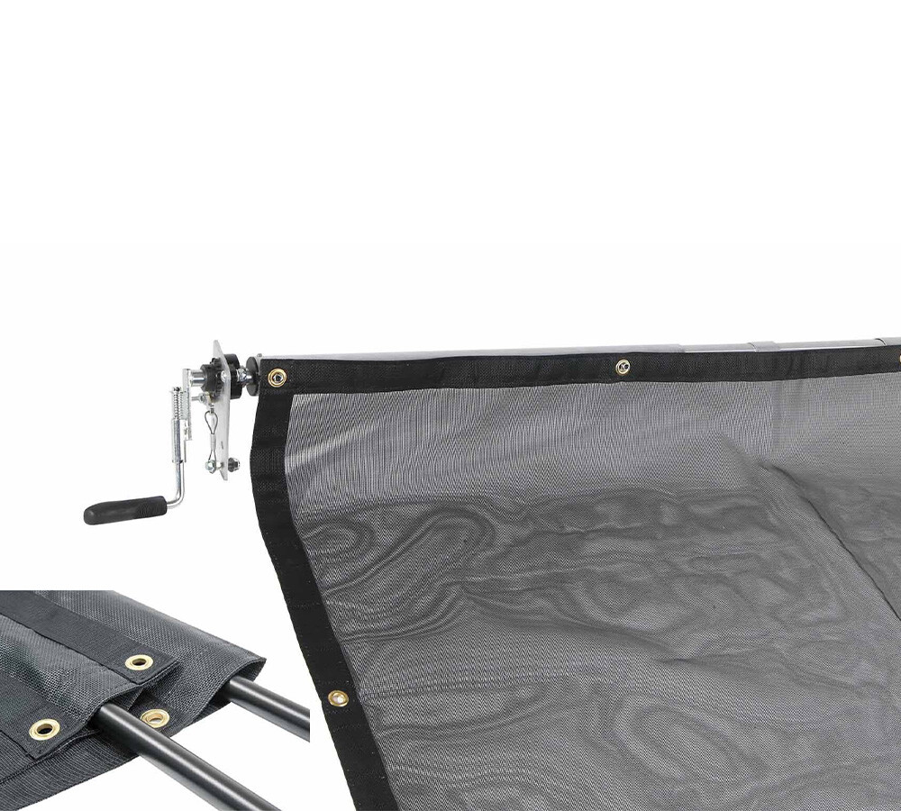 Dump Truck & Trailer Tarp Kit with 8' x 16' PVC Double Pocket Mesh Tarp