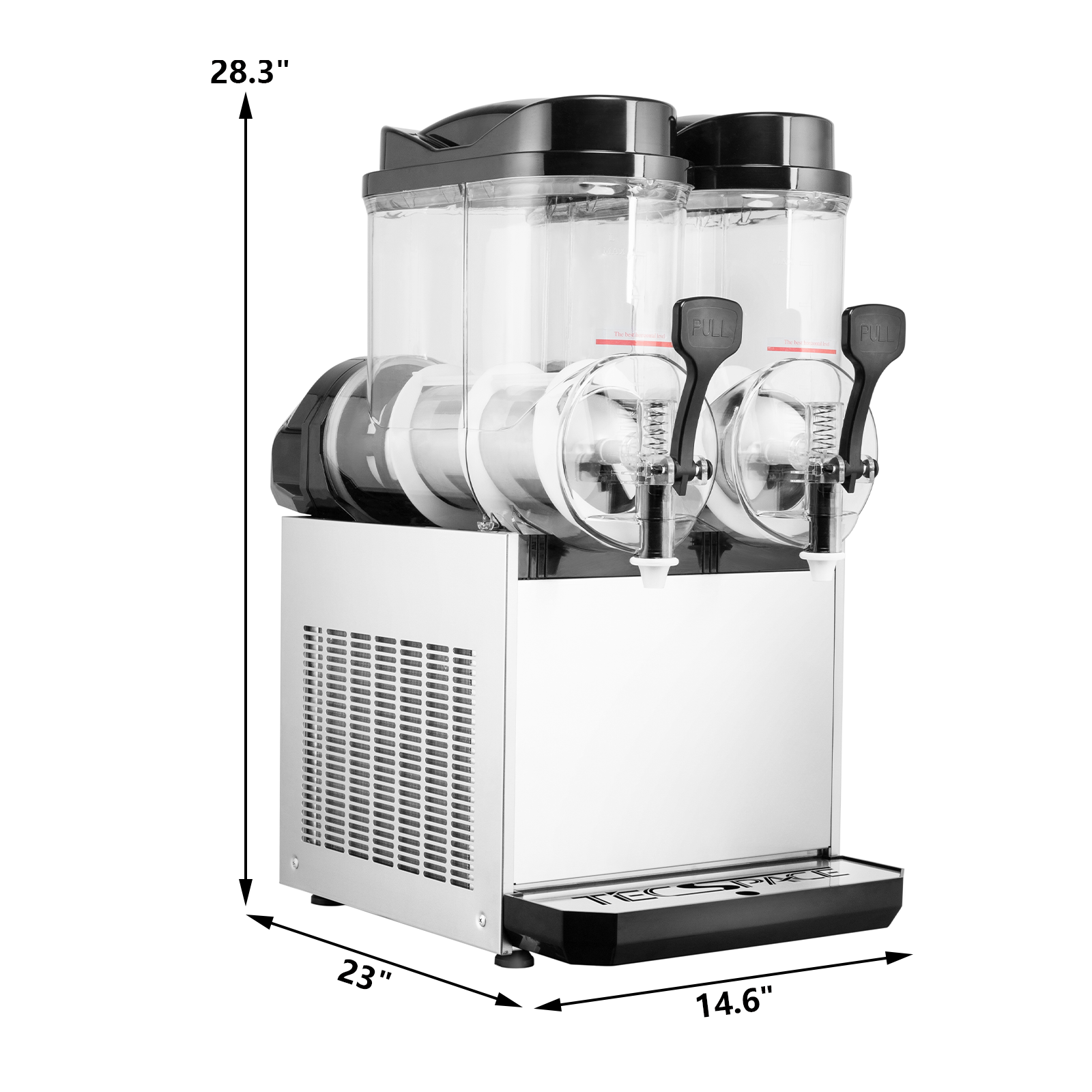 TECSPACE Commercial 1/2/3 Tank 15/30/45L Frozen Drink Slushy Making Machine