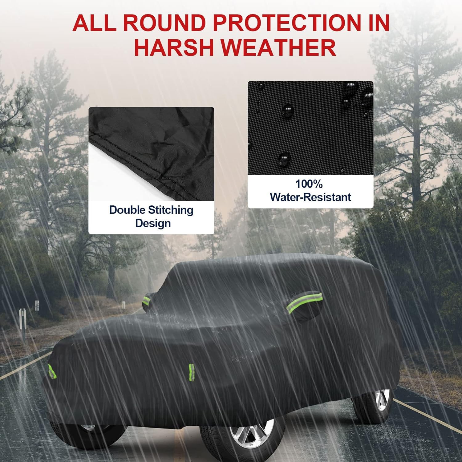 6 Layer CUSTOM FIT For Jeep Wrangler 2 Door Full Car Cover Outdoor Waterproof US
