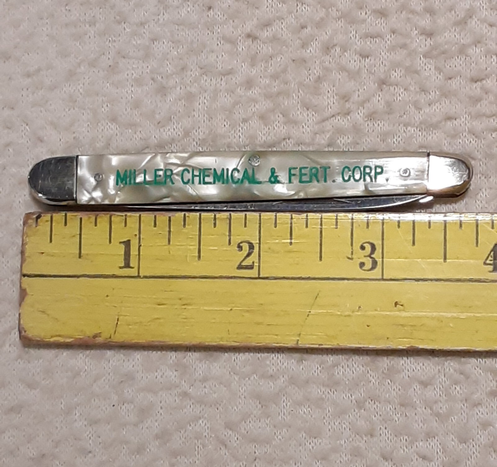 VINTAGE MURCOTT GERMANY ADVERTISING POCKET KNIFE MILLER FERTILIZER CORP BALTO MD