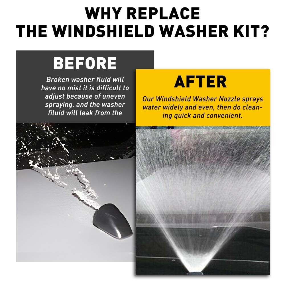 2 PCS For Ford Explorer 2011-2018 Windshield Wiper Washer Nozzle Sprayer Jets