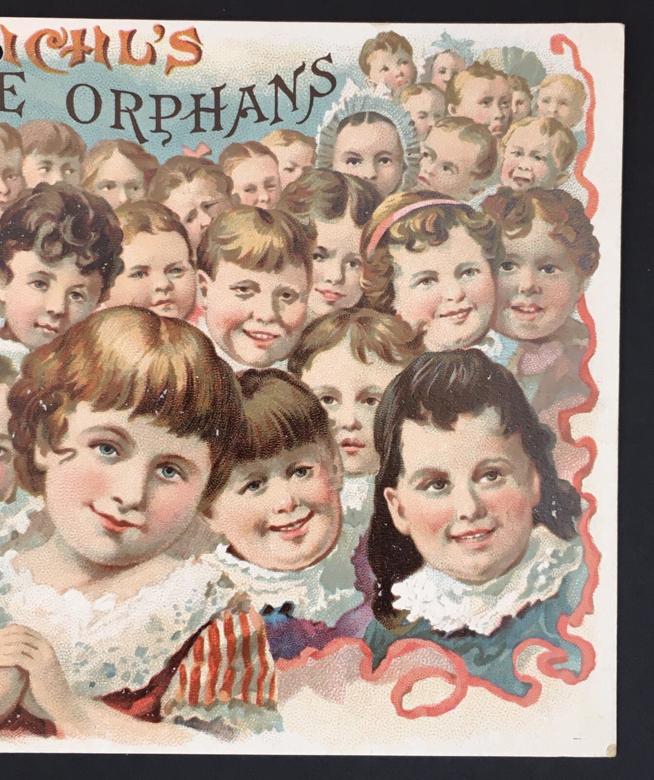 Joe Michl's Decatur IL Smoke Fifty Little Orphan Cigar advertisement Card