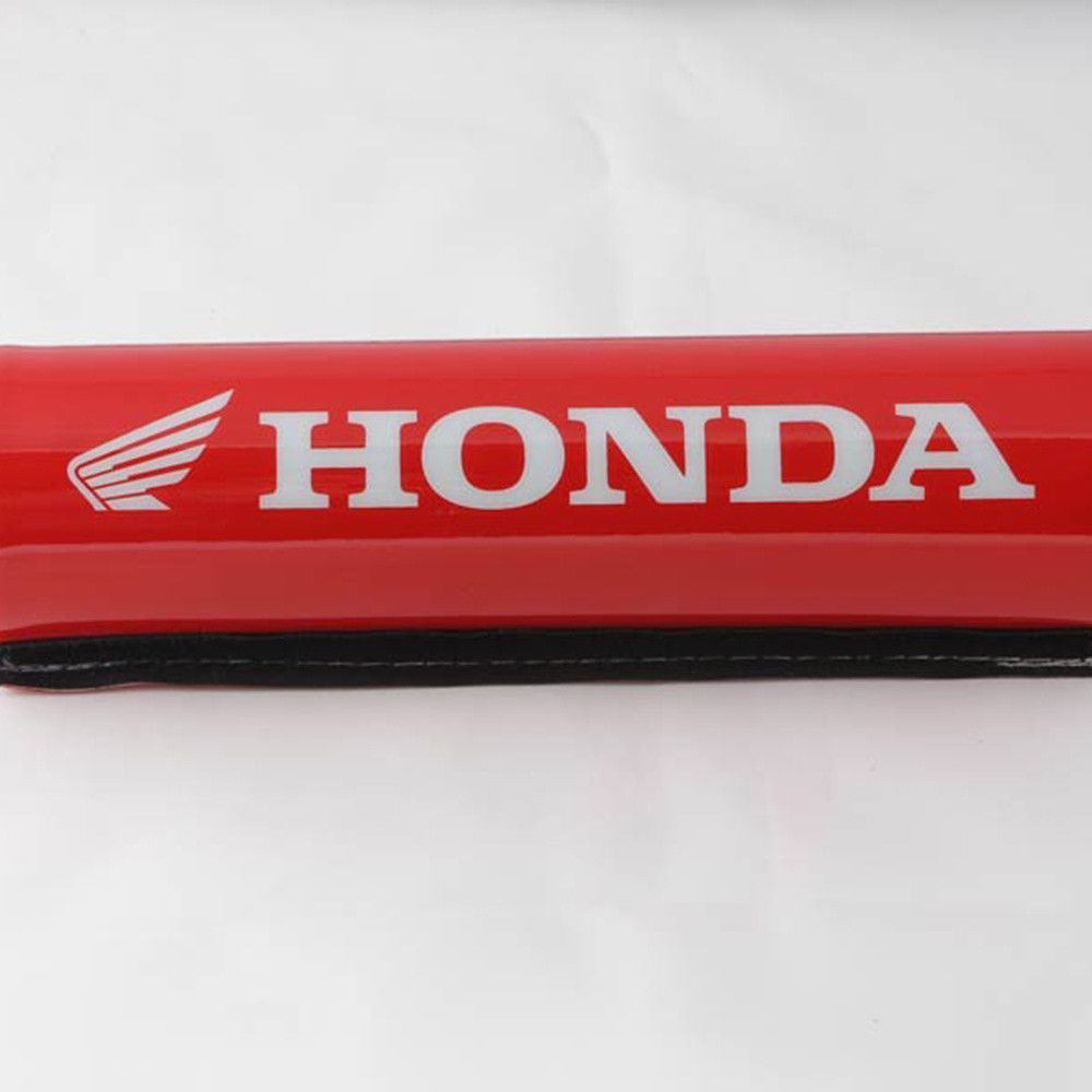 7.9" Fancy Red White Text Honda Sponge Foam Crossbar Protection Pad