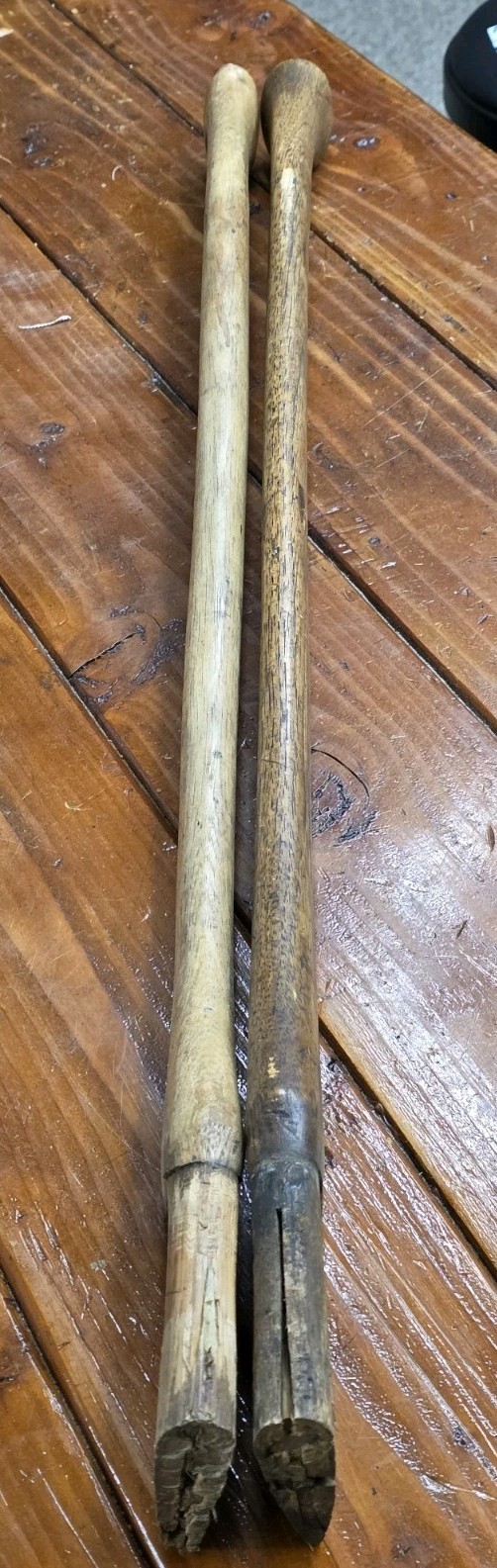 Vintage Used Pair True Temper Axe Handles 36"