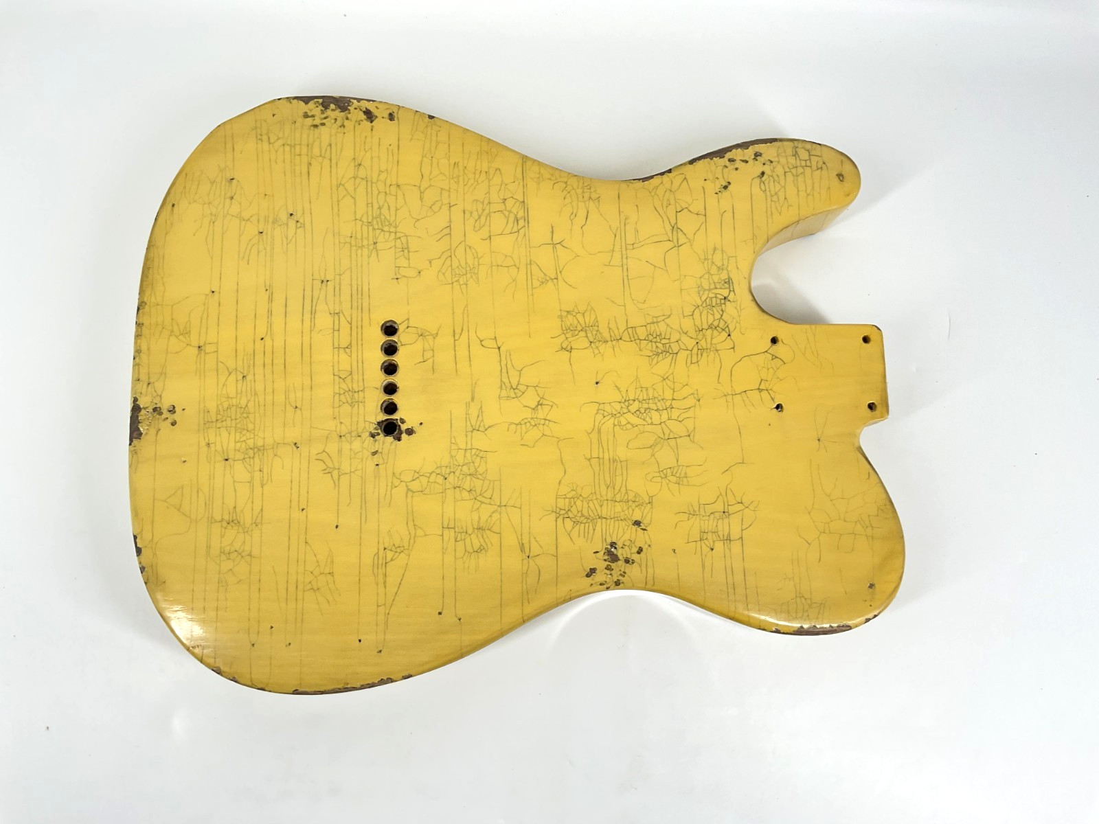 MJT Official Custom Vintage Aged Nitro Guitar Body Mark Jenny VTT Butterscotch