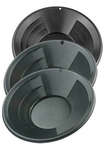 12 10 8 Inch Black Gold Pan Panning Kit, New, Free Shipping