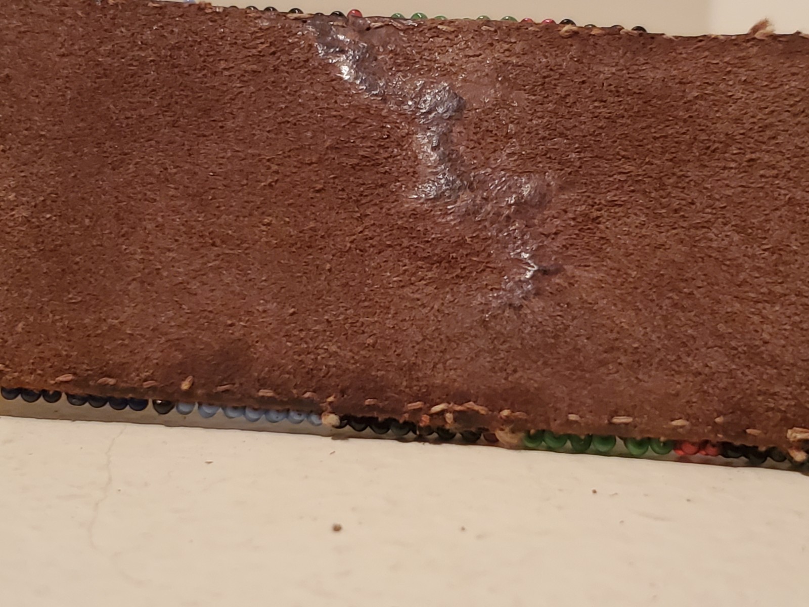 Antique OLD Native American Indian n. plains blackfoot beaded belt 19th c.