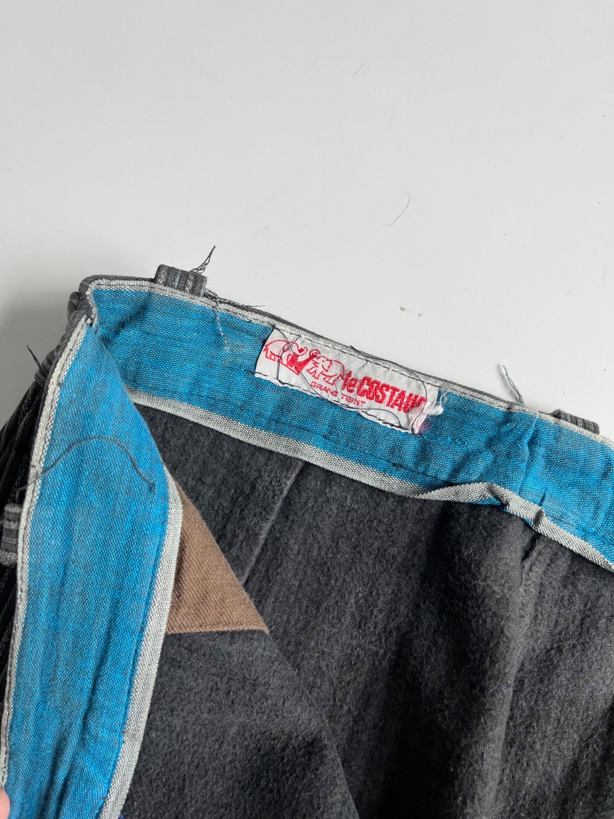 Vintage 1940s French Bleu Work Stripes Pants Made in France size 30 x 26