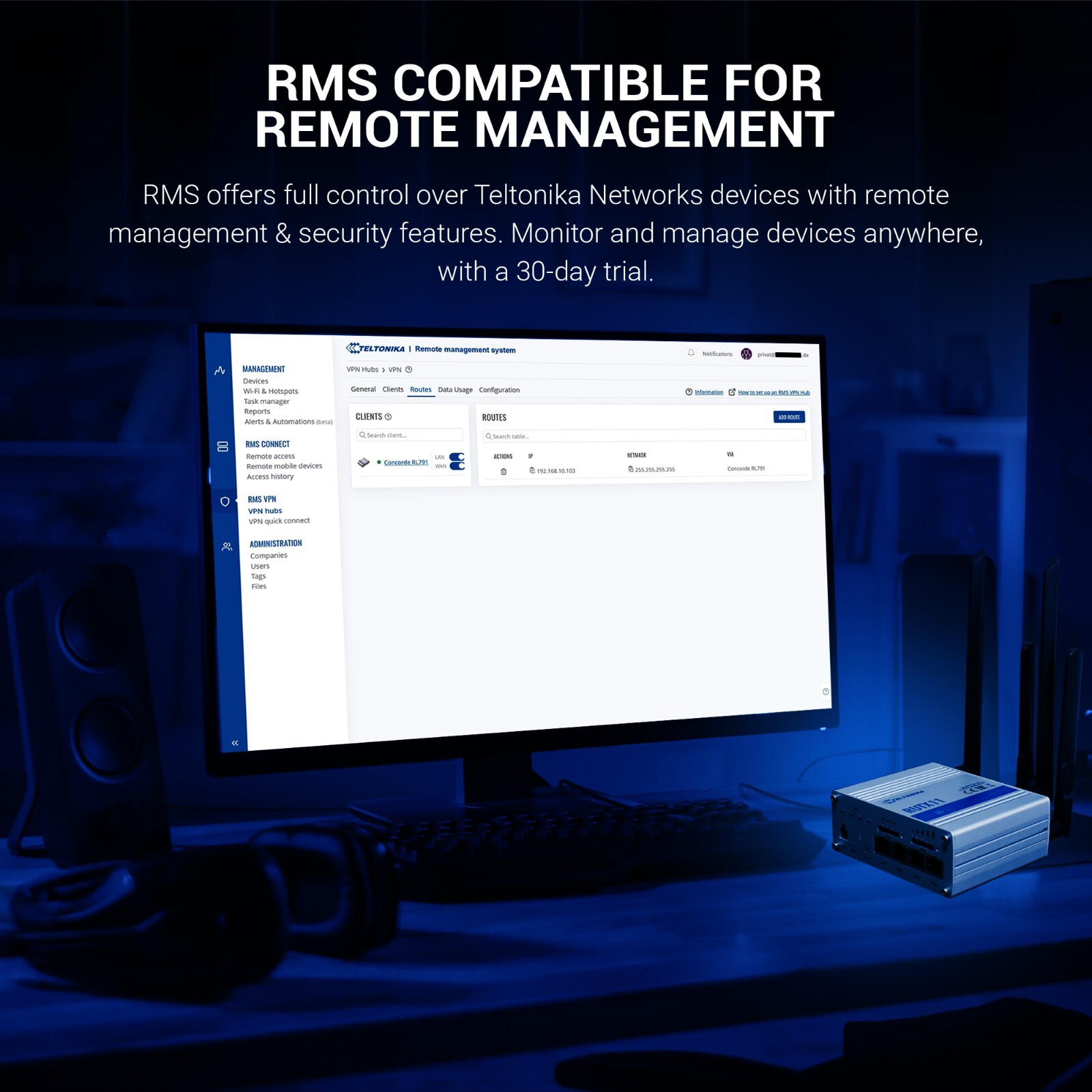 Teltonika RUTX11 LTE Wifi Cellular Router - 4G LTE (CAT6) TELRUTX11100400