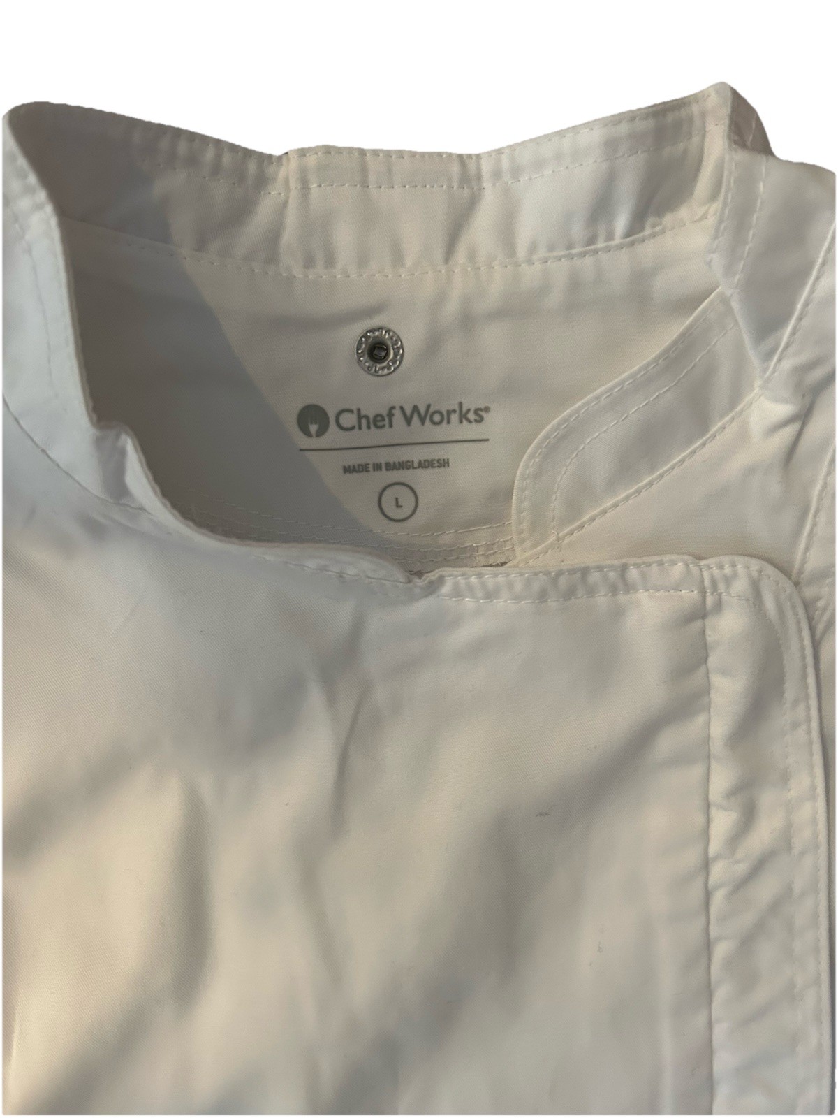 Chef Works Women's Springfield Chef Coat Jacket Size Large White Zipper