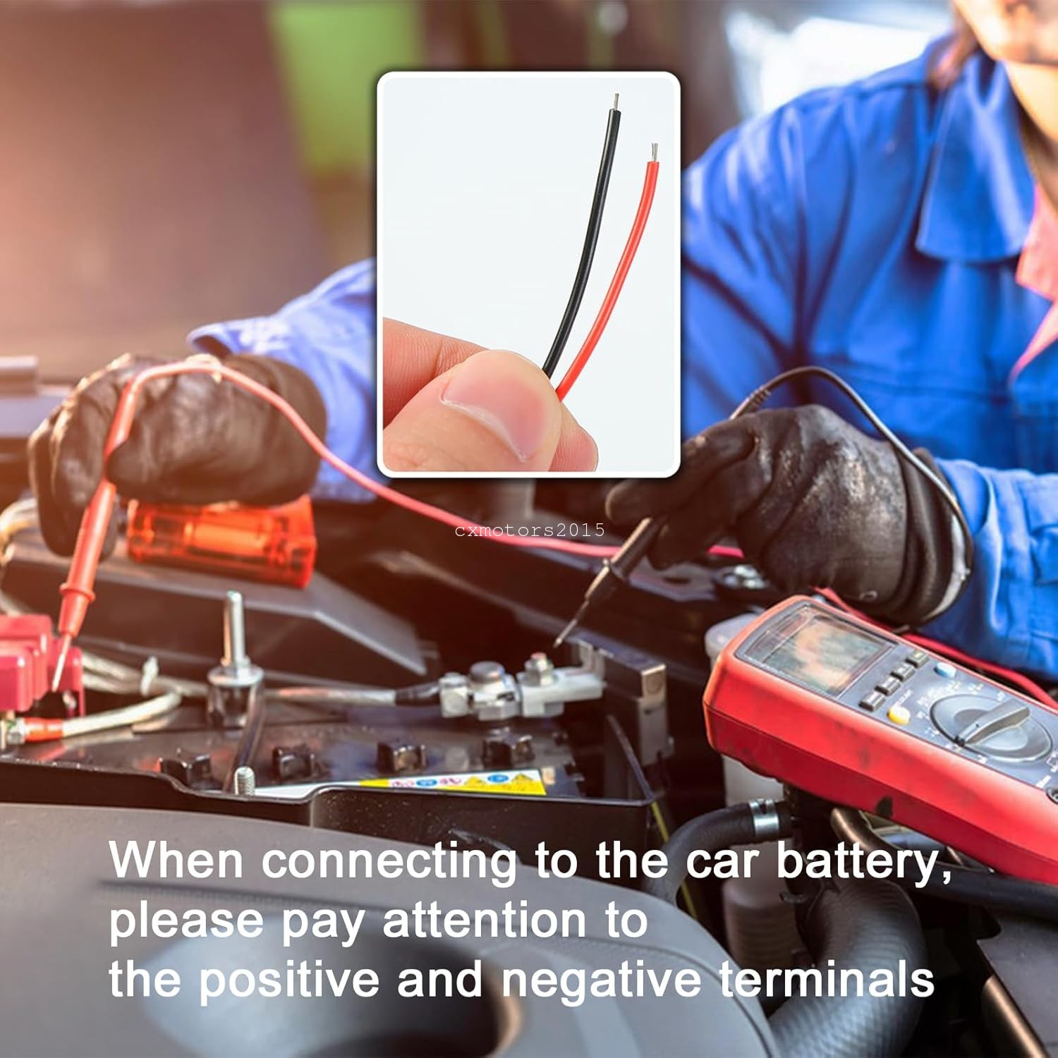 CB Radio Power Cord 3Pin Conector 16AWG Wire w/ 15A Fuse For Cobra Uniden Connex