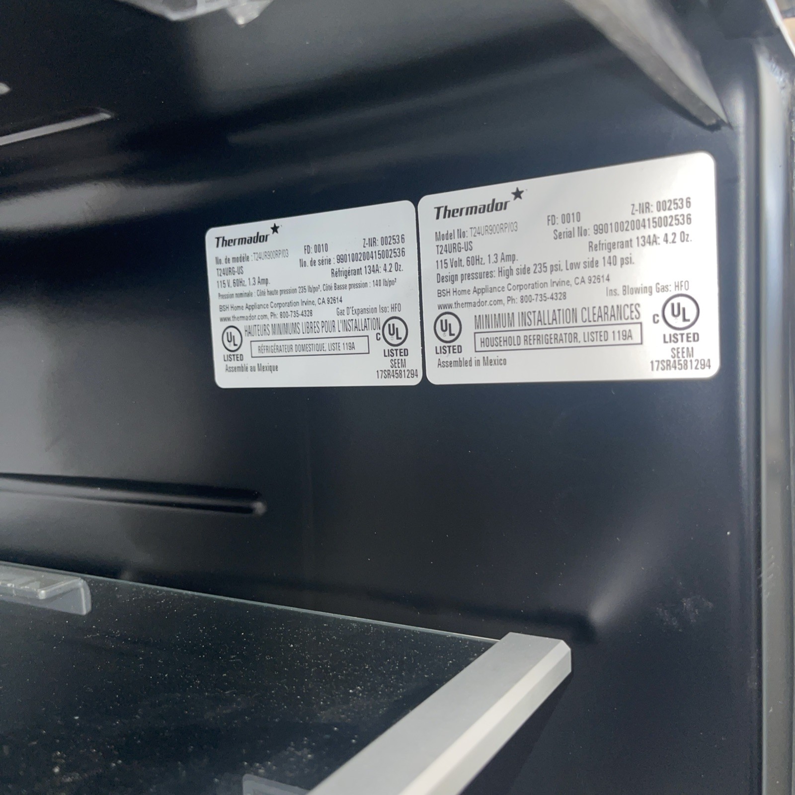 Thermador Freedom Collection T24UR900RP 24 In Built-In Panel Ready