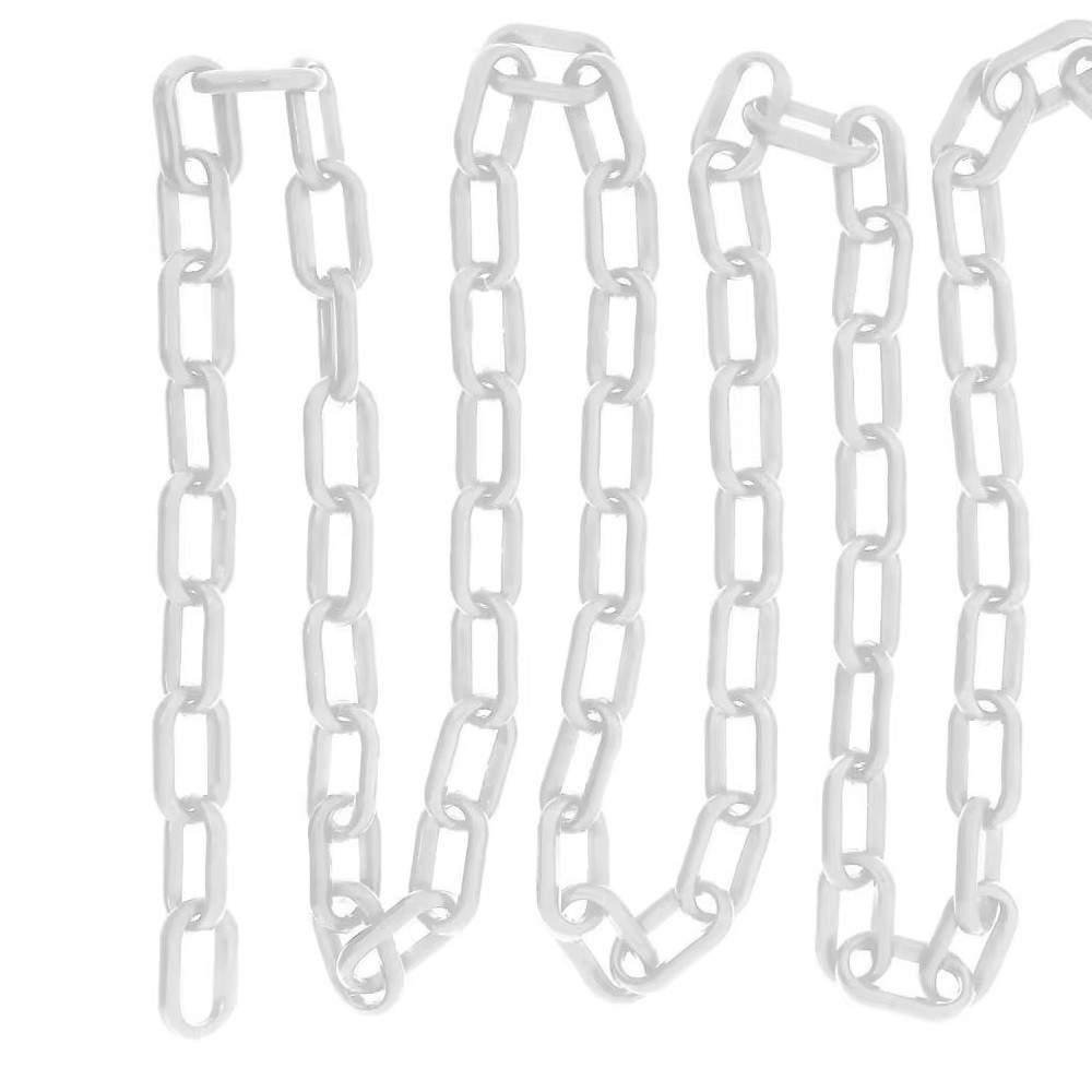 Barrier Plastic Chain 6mm Dia Park Queuing Line Safety Warn Link Fencing Chain