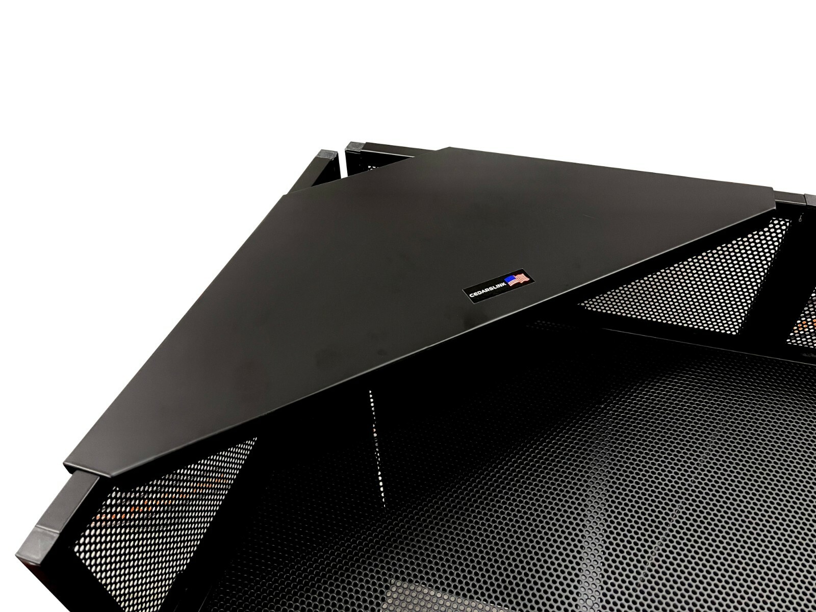 DJ Event Facade White/Black Scrim Metal Frame Booth W/Table Top+Corner Table Top