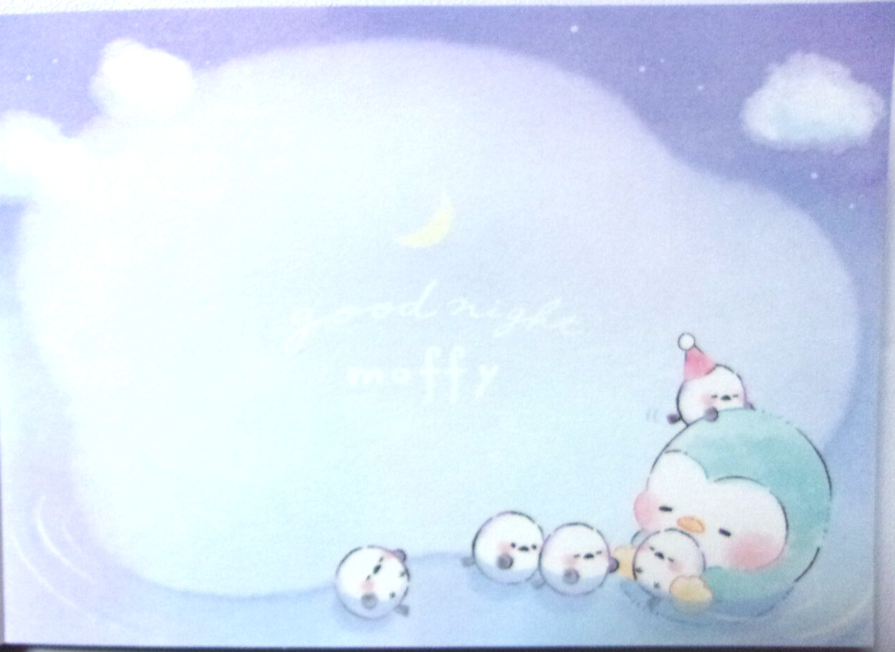 Good Night Moffy Penguin Mini Memo Pad KAMIO Made in Japan