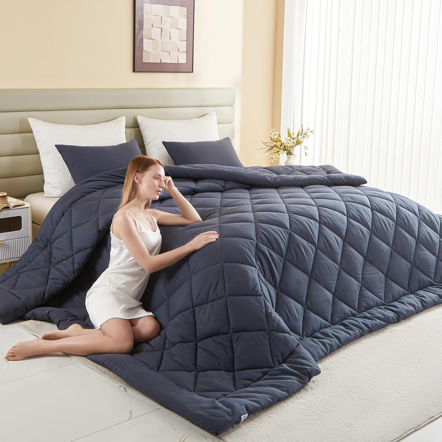 128x120 Oversized King Comforter, Extra Large King Size Comforter Oversized