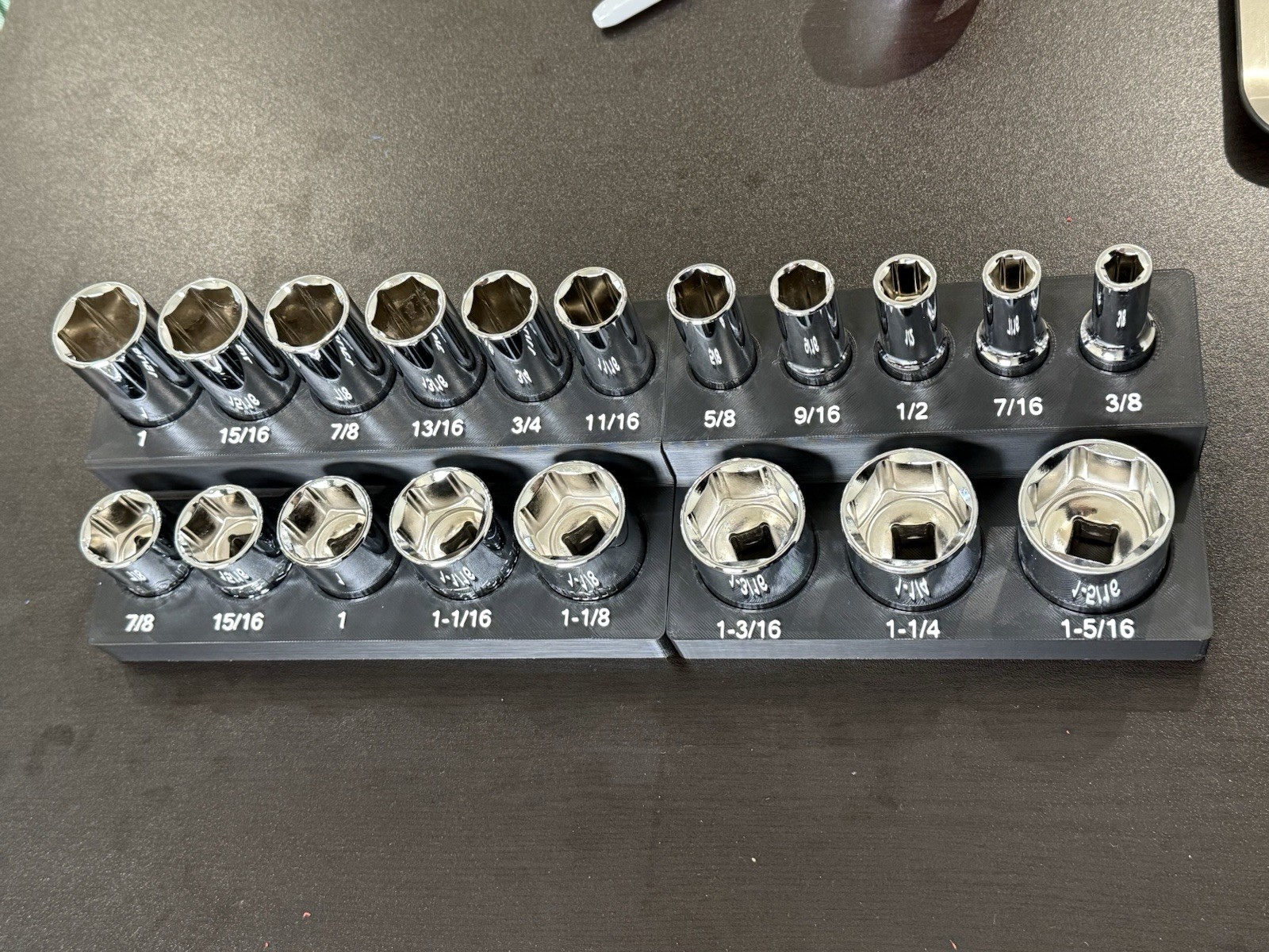 Harbor Freight Quinn 1/2", 3/8" & 1/4" Master Socket Set Organization Bins