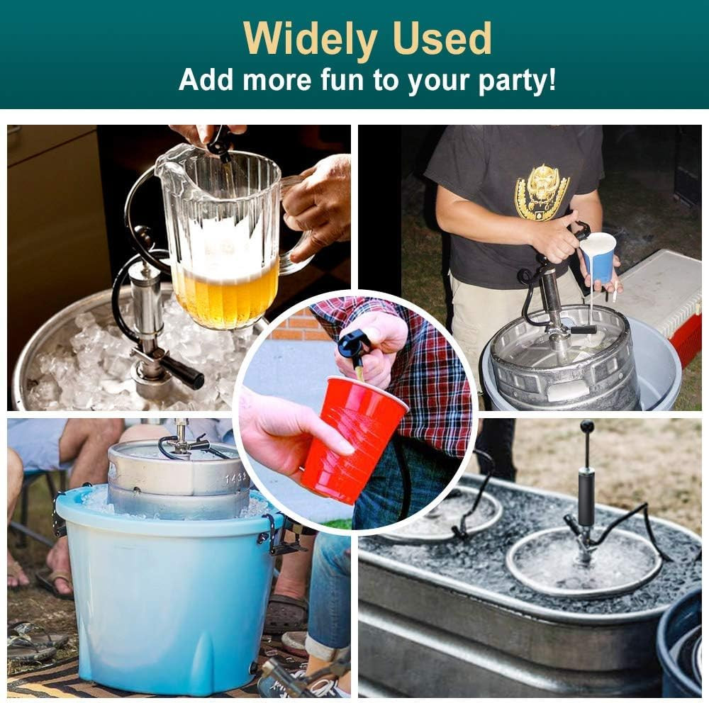 4inch Beer Keg Pump Keg Tap D System Keg Party Pump with Beer Line Faucet
