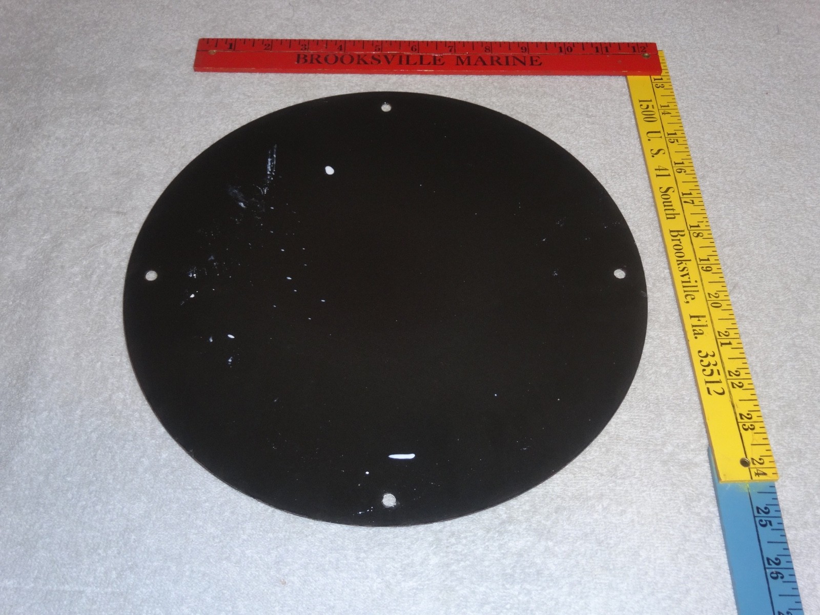 VINTAGE 11 3/4 in FORD AUTOMOBILE & TRUCK ADV. SIGN HEAVY METAL PORCELAIN #S 217