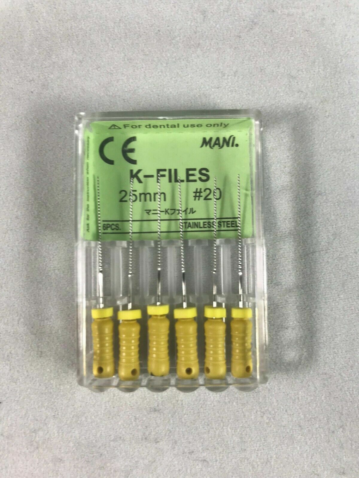 Mani Dental Root Canal Endo Stainless Steel K-files 25mm All Sizes 30 Files/pk