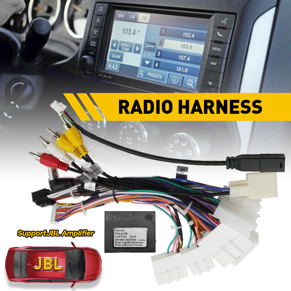 For Toyota Car Stereo Radio Power Harness Cable Wire Adapter Support JBL AMP US